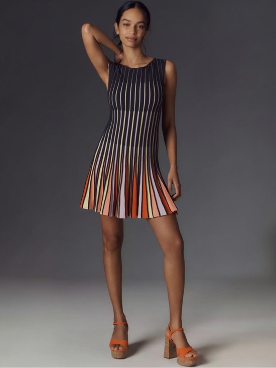 Maeve Dresses & Skirts - Anthropologie Maeve Boat-Neck Fit & Flare Knit Mini Dress size XS NWT